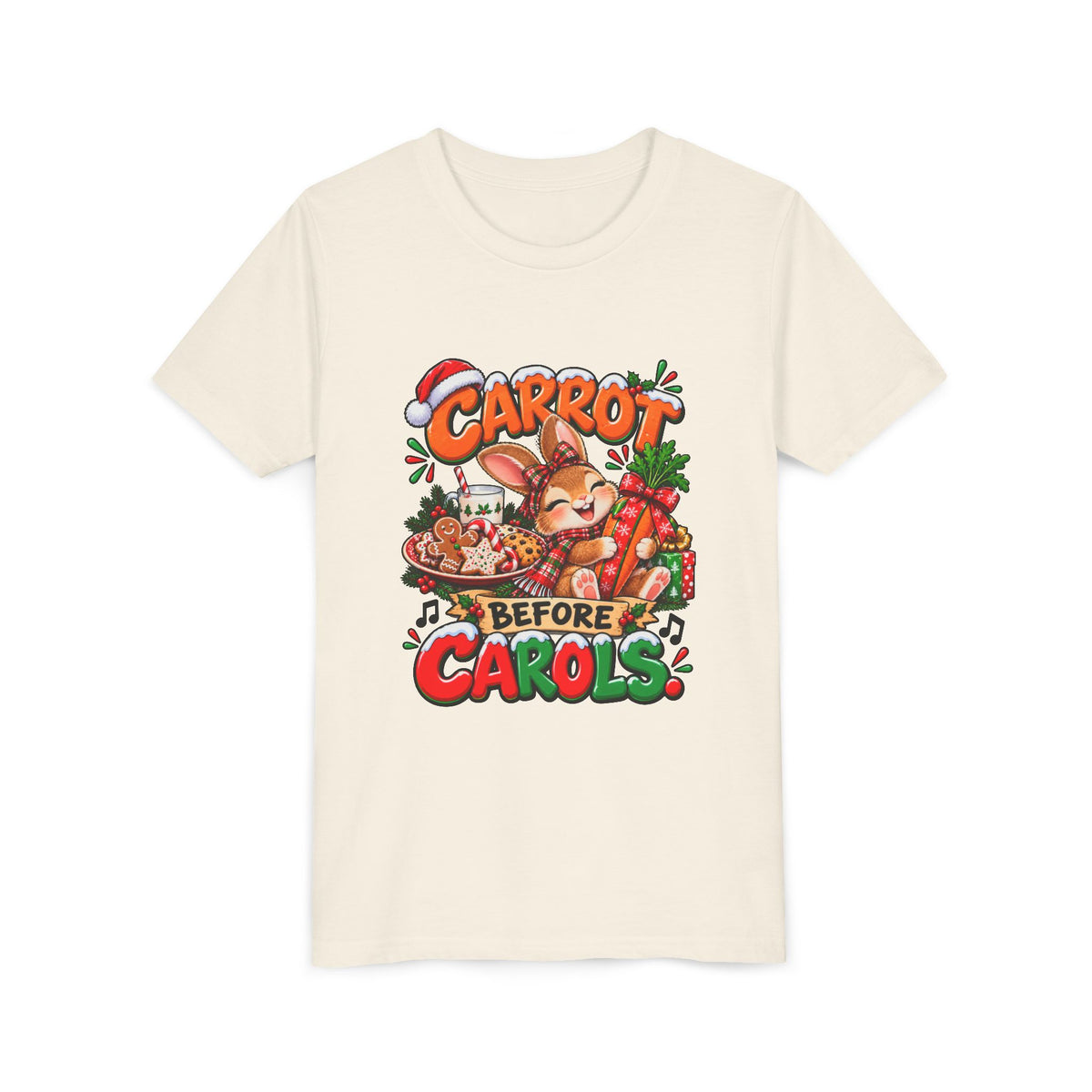 Carrot Before Carol's Kids Christmas Shirt