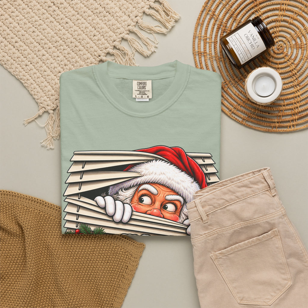 Santa Saw Everything Awkward Christmas Shirt