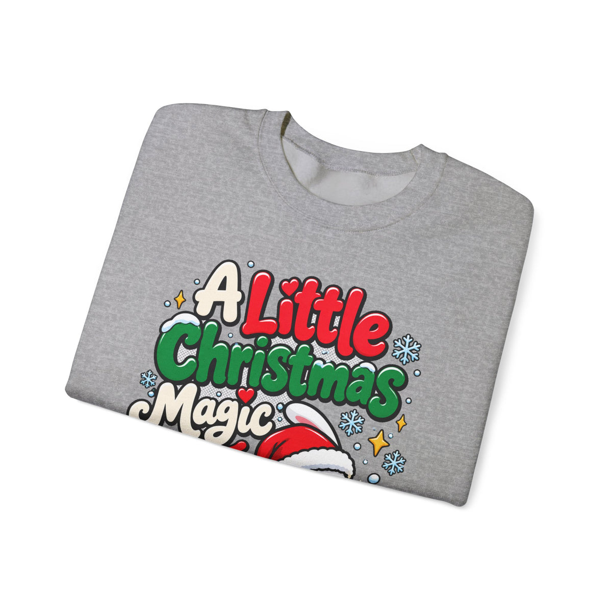 A Little Christmas Magic, Cute Christmas Crewneck Sweatshirt