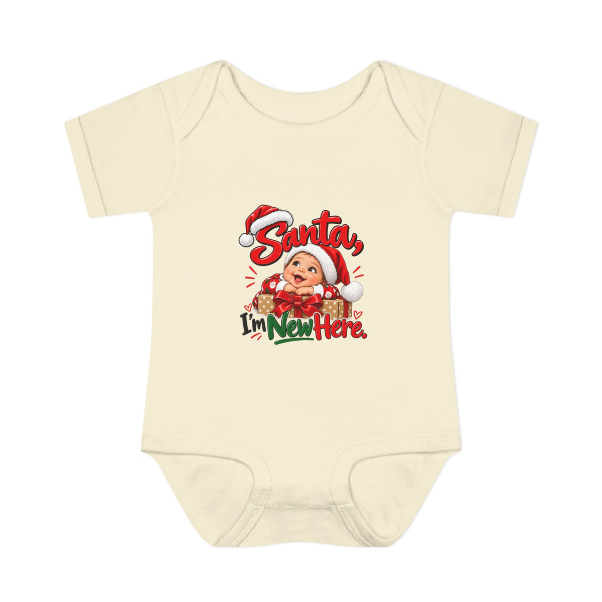 Santa, I'm New Here Baby Christmas Bodysuit