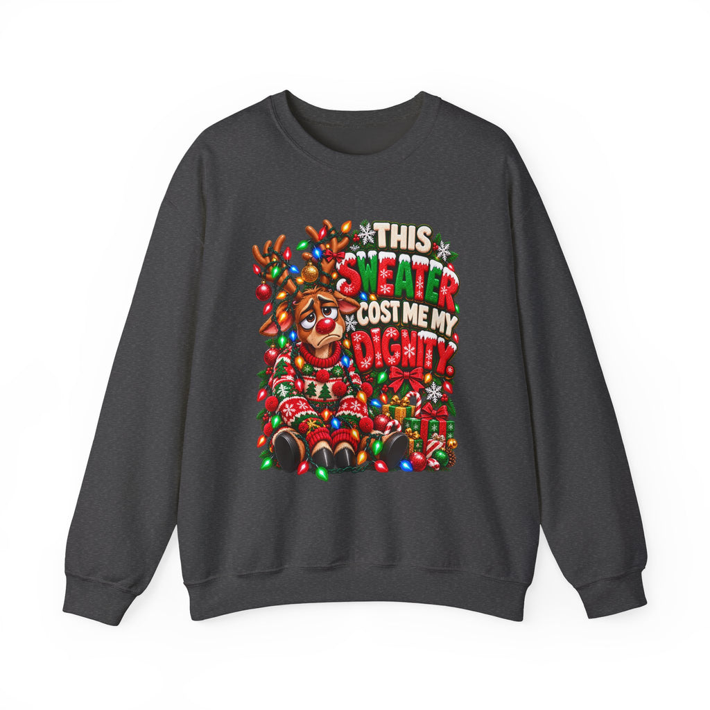 This Sweater Cost Me My Dignity Funny Ugly Christmas Reindeer Sweatshirt