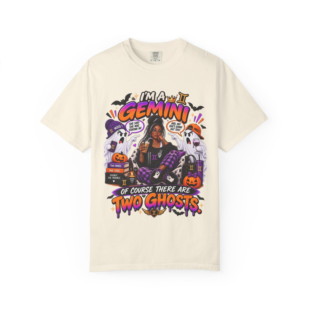 Im a Gemini of Course There are Two Ghosts Shirt, Funny Gemini Halloween Tee, Zodiac Birthday Gift