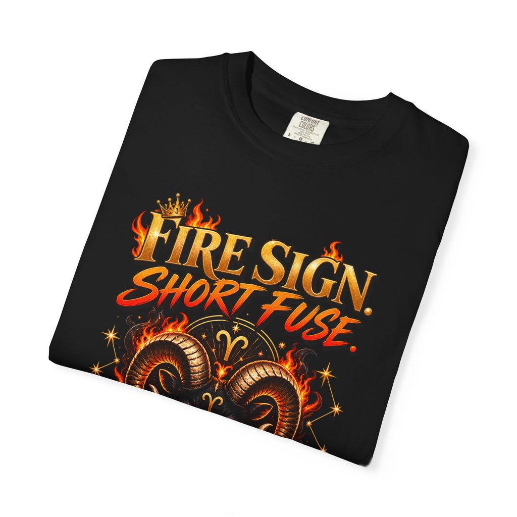 Fire Sign Short Fuse Halloween Shirt, Funny Aries Zodiac Tee, Astrology Lover Gift