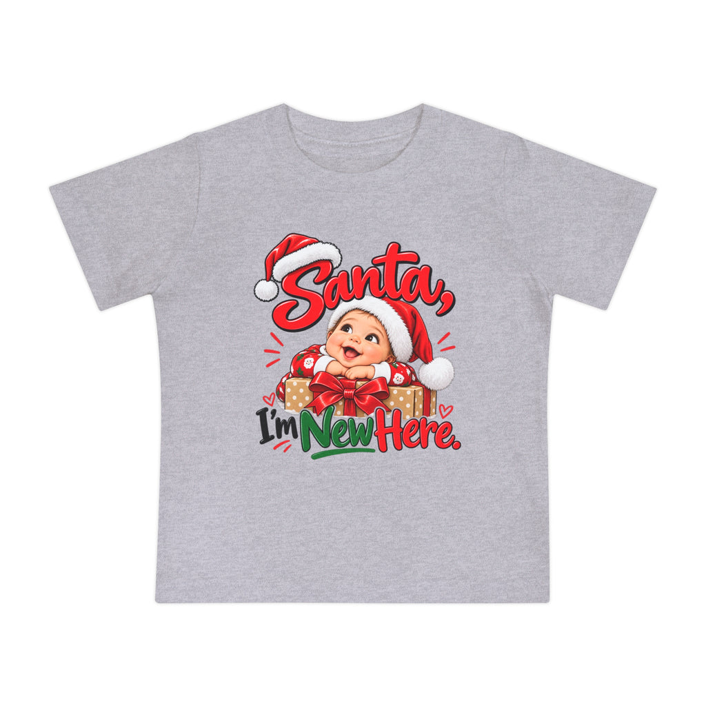 Santa, Im New Here Baby Christmas Shirt I First Christmas Tee