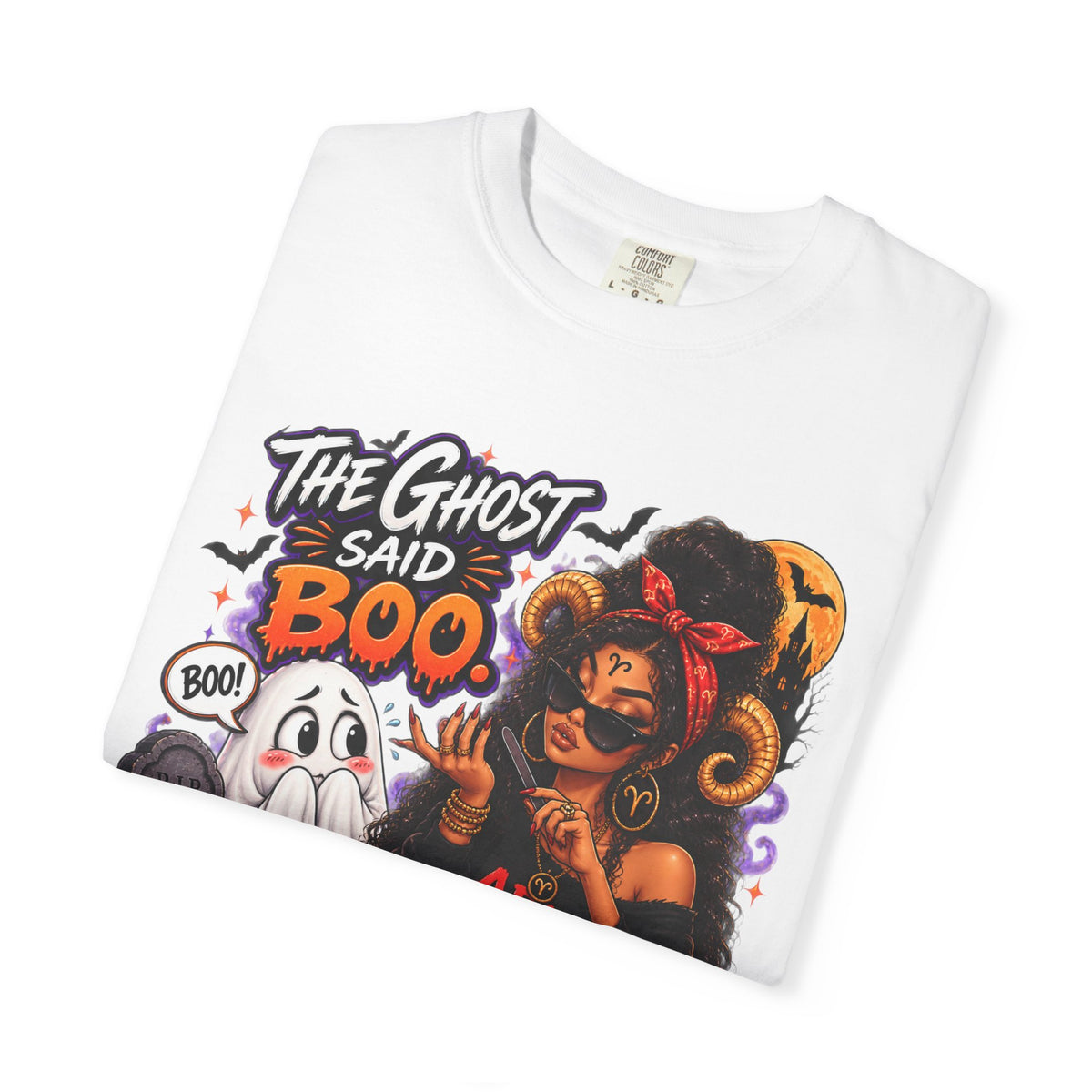 The Ghost Said Boo Aries Said And Shirt, Funny Aries Halloween Tee, Zodiac Astrology Gift