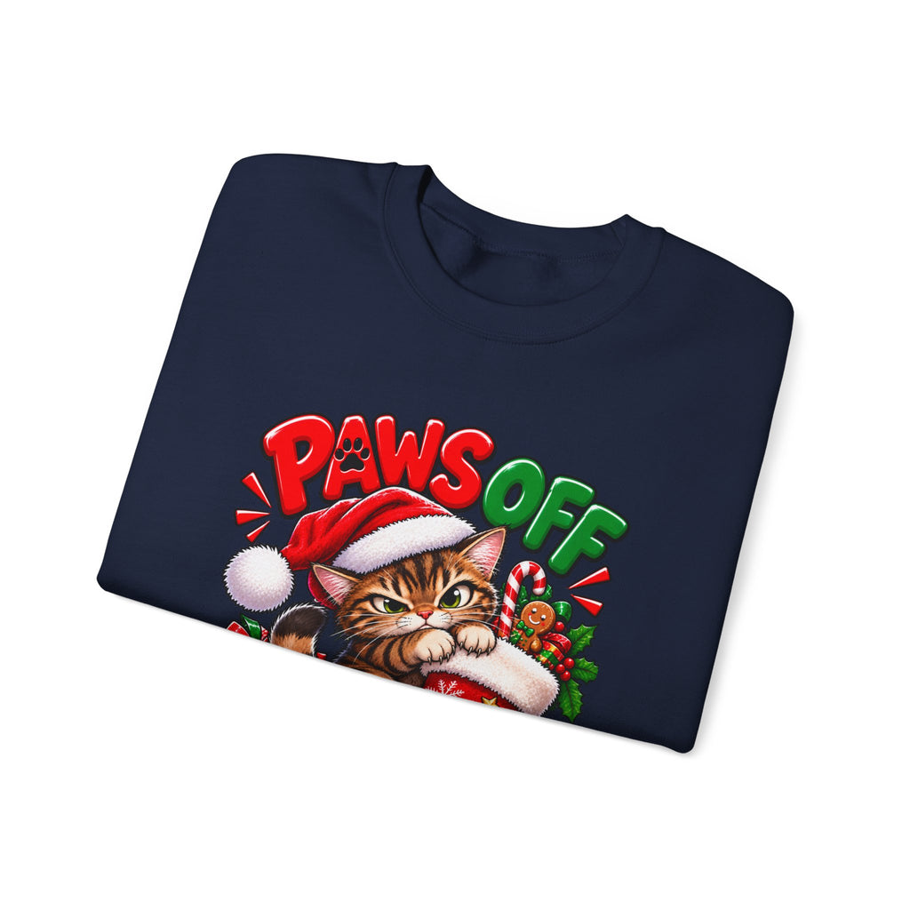 Paws Off My Stocking Christmas Sweatshirt