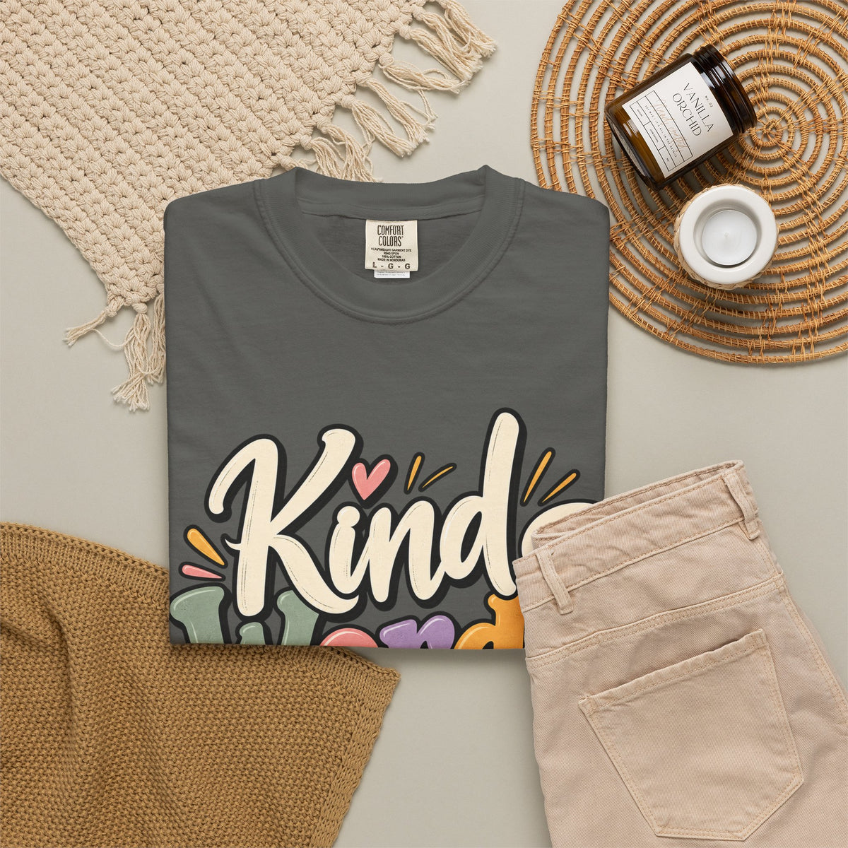 Kind Words Matter Positive Inspirational Graphic T-Shirt