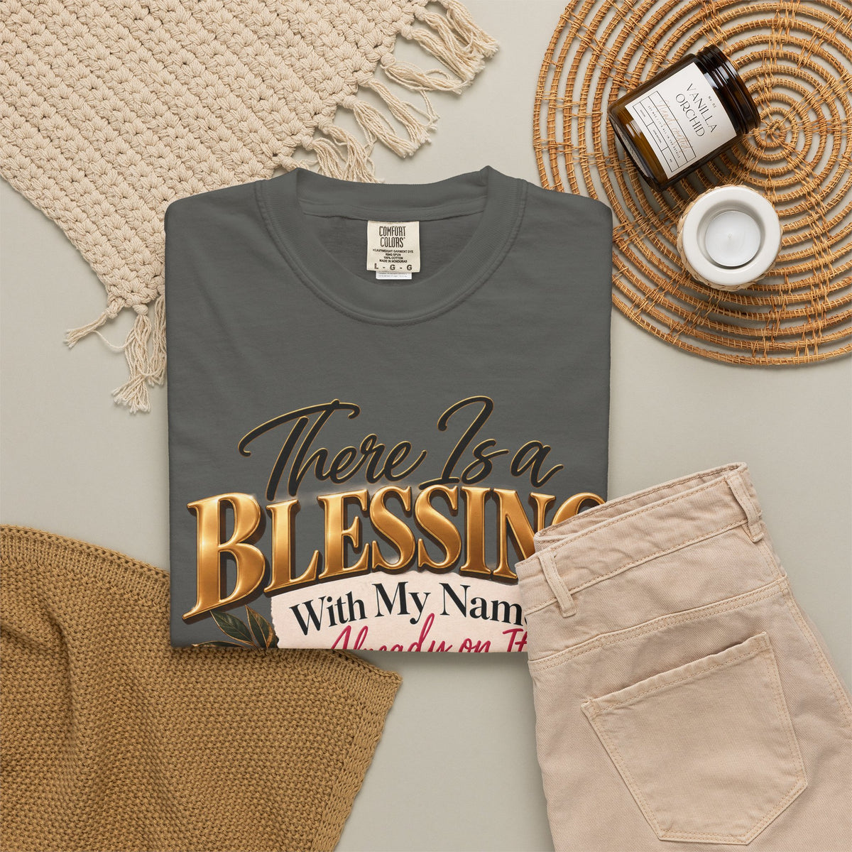 There Is A Blessing With My Name on It Shirt, Faith Affirmation Tee, Answered Prayer Christian Tee