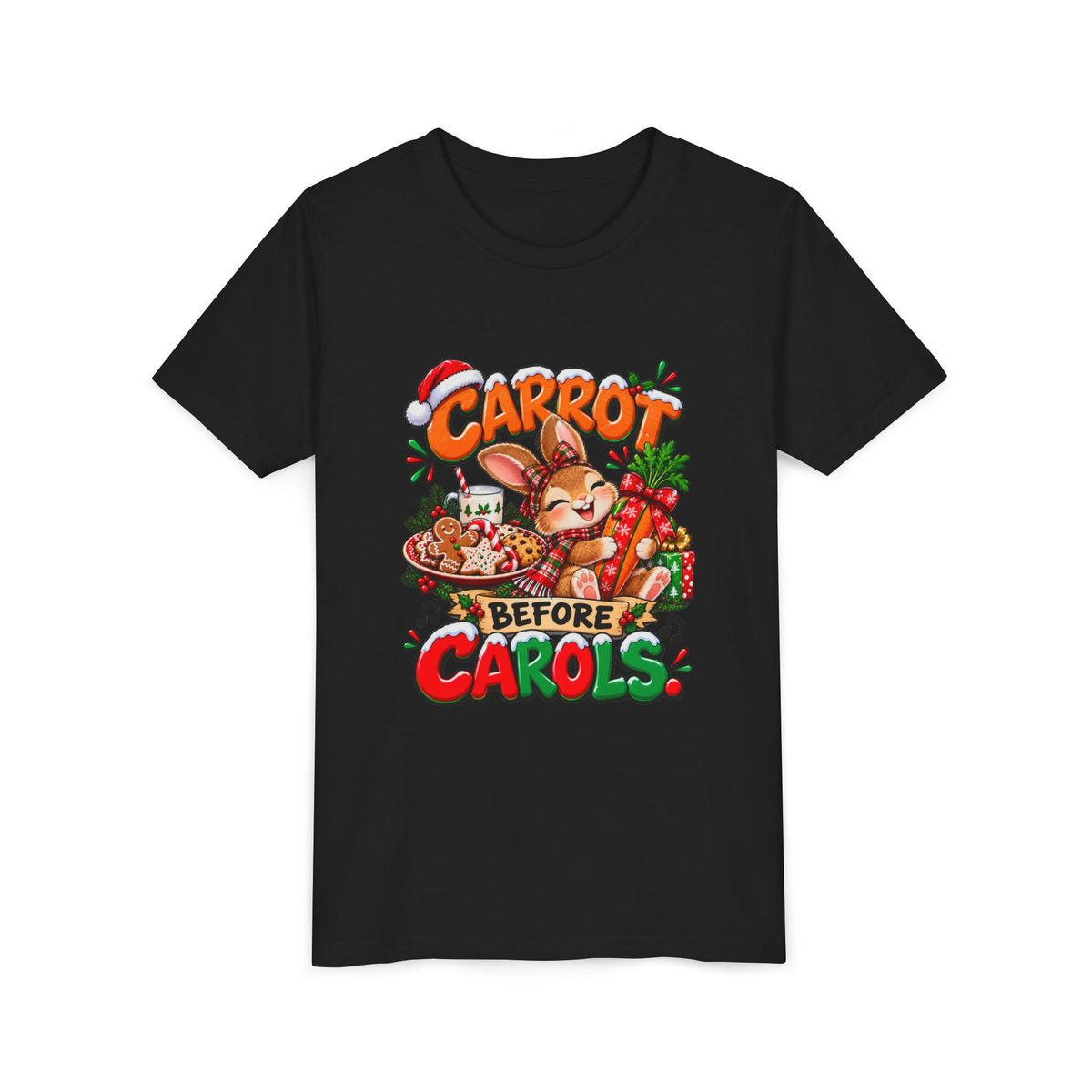 Carrot Before Carol's Kids Christmas Shirt