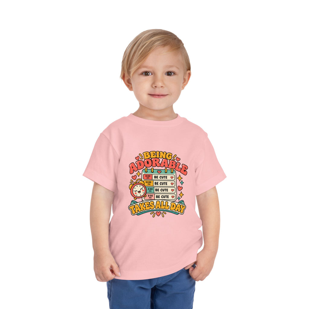 Being Adorable Takes All Day Shirt, Funny Toddler Tee, Cute Kids Graphic Tee, Daycare Outfit