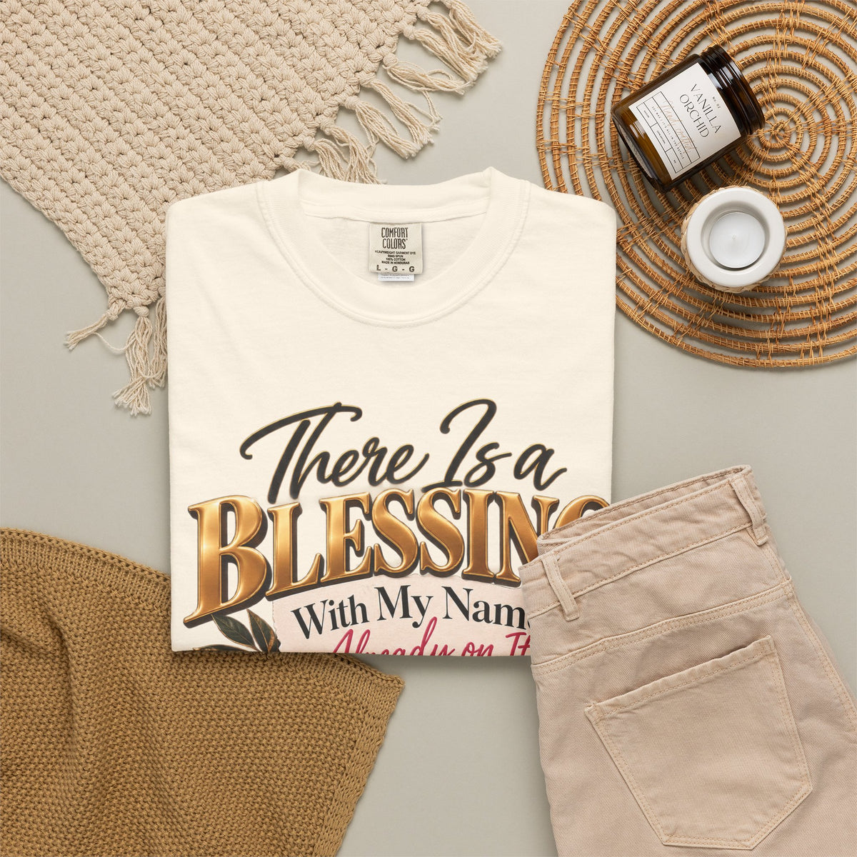 There Is A Blessing With My Name on It Shirt, Faith Affirmation Tee, Answered Prayer Christian Tee