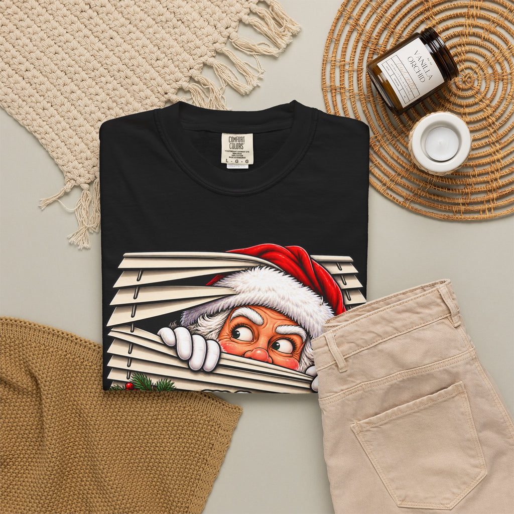 Santa Saw Everything Awkward Christmas Shirt