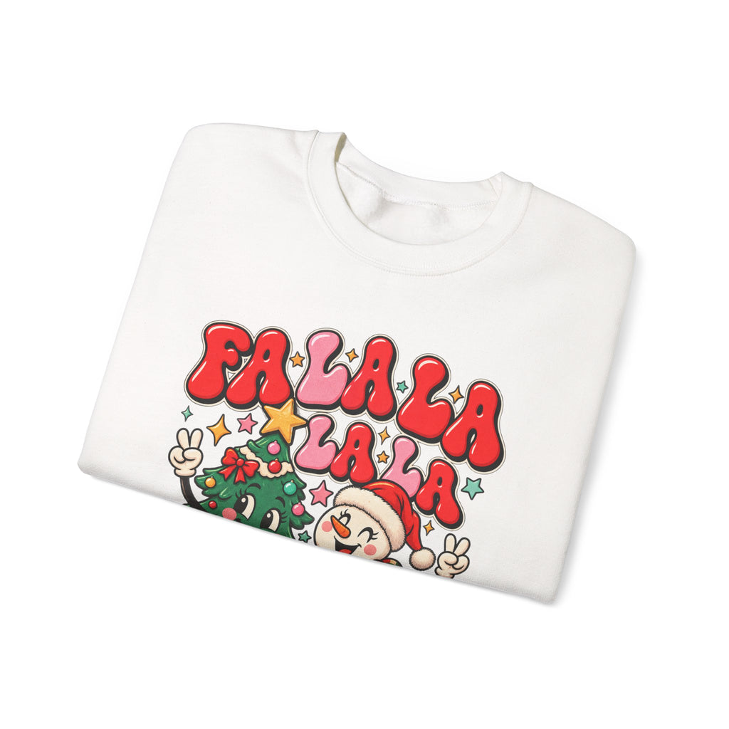 Fa la la- Retro Christmas Tree & Snowman Unisex Sweatshirt