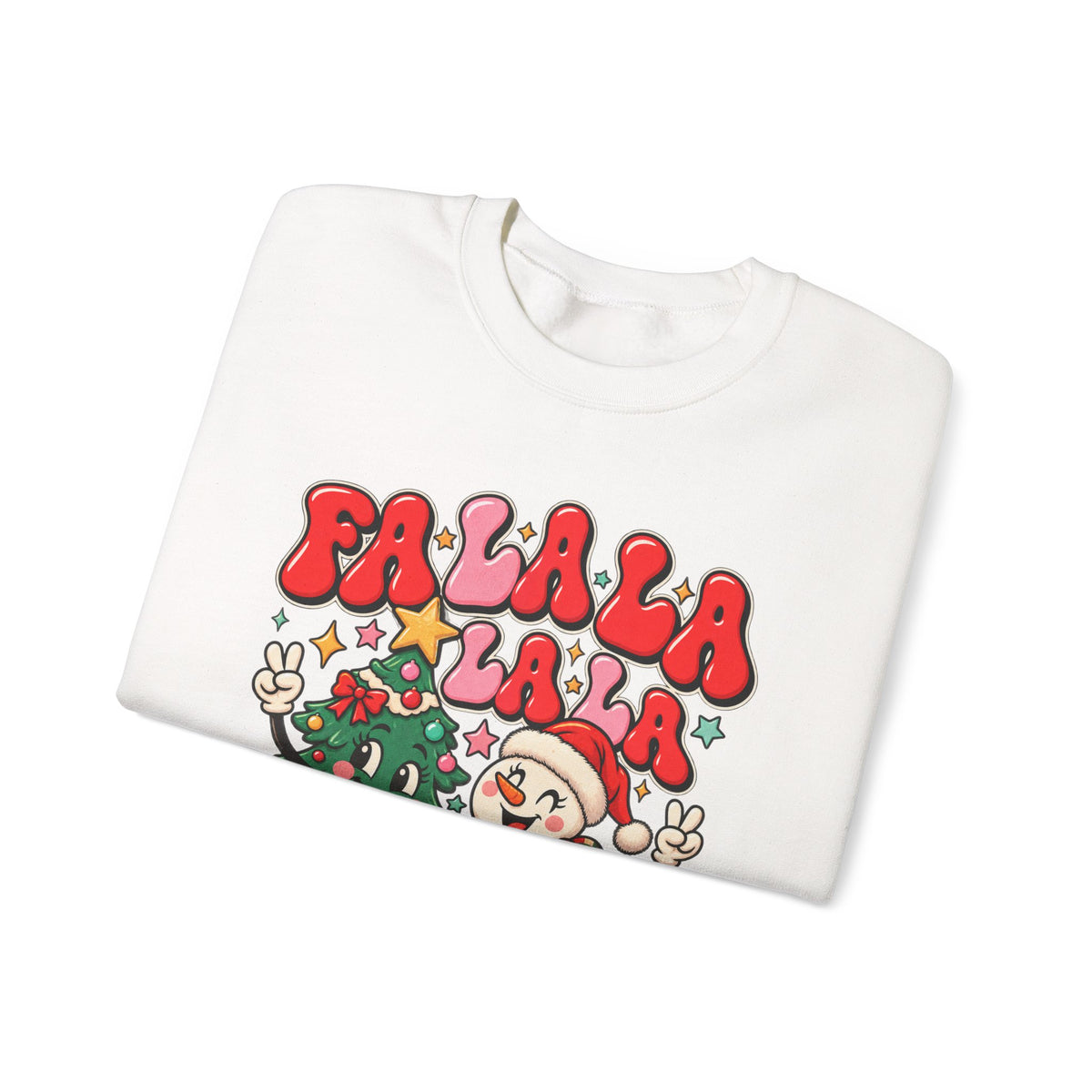 Fa la la- Retro Christmas Tree & Snowman Unisex Sweatshirt