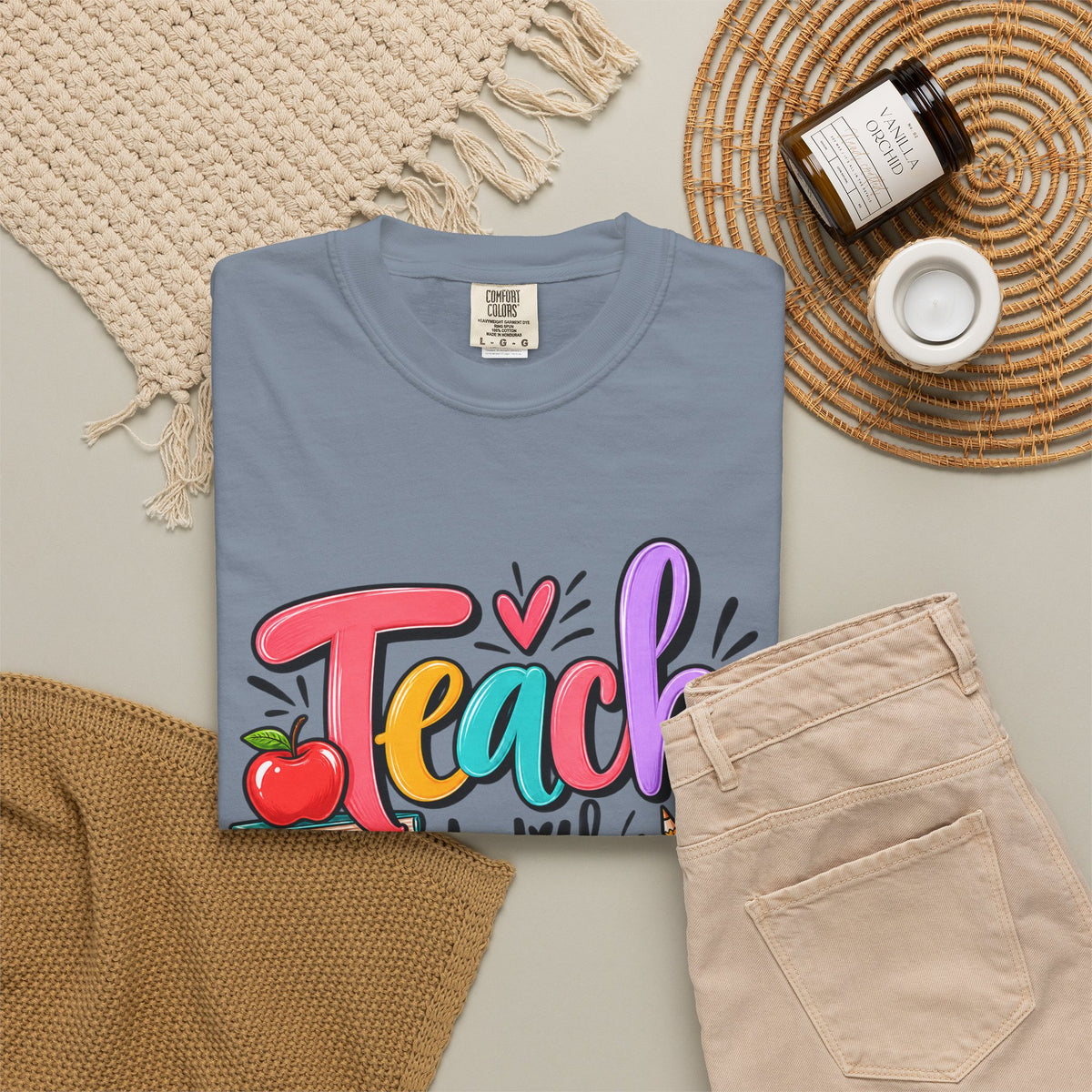 Teach With Purpose Colorful Teacher Shirt