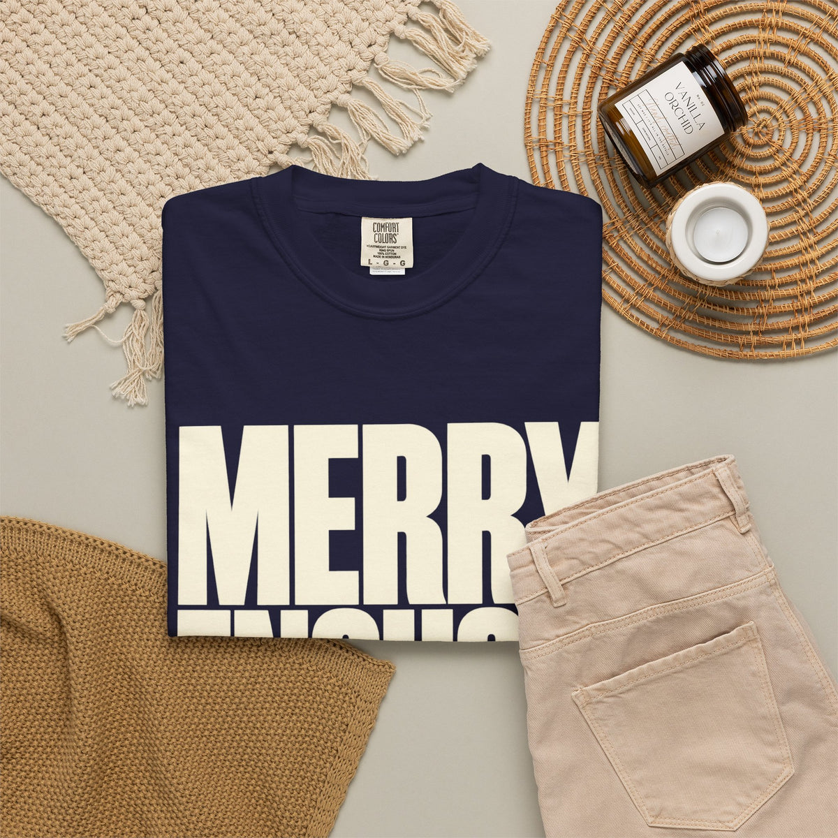 Merry Enough Dont Push it Shirt, Funny Sarcastic Christmas Tee