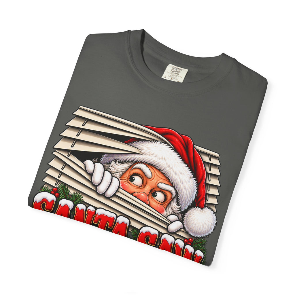 Santa Saw Everything Awkward Christmas Shirt