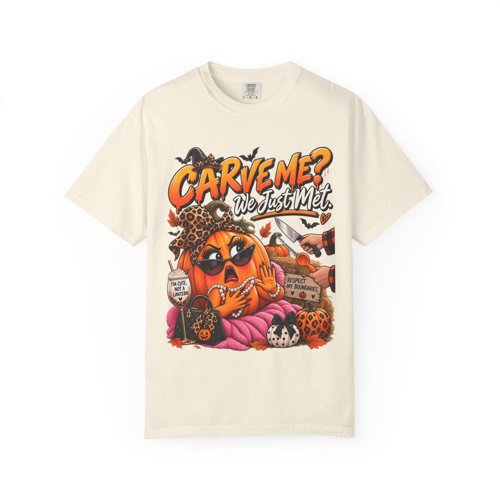 Carve Me? We Just Met Funny Halloween Pumpkin Shirt
