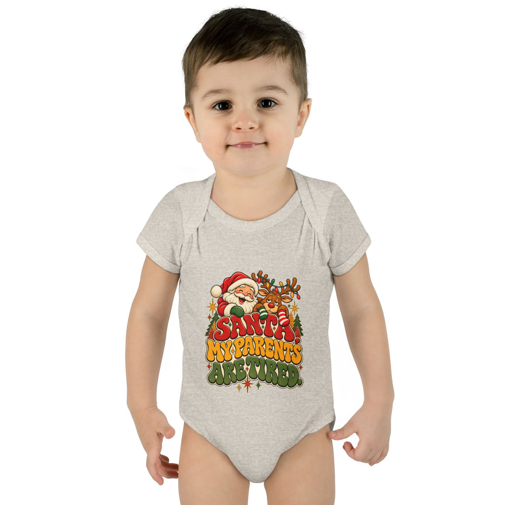 Santa, My Parents are Tired Christmas Bodysuit