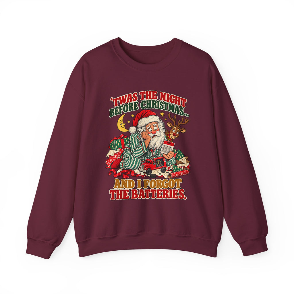 Forget The Batteries Vintage Christmas Sweatshirt