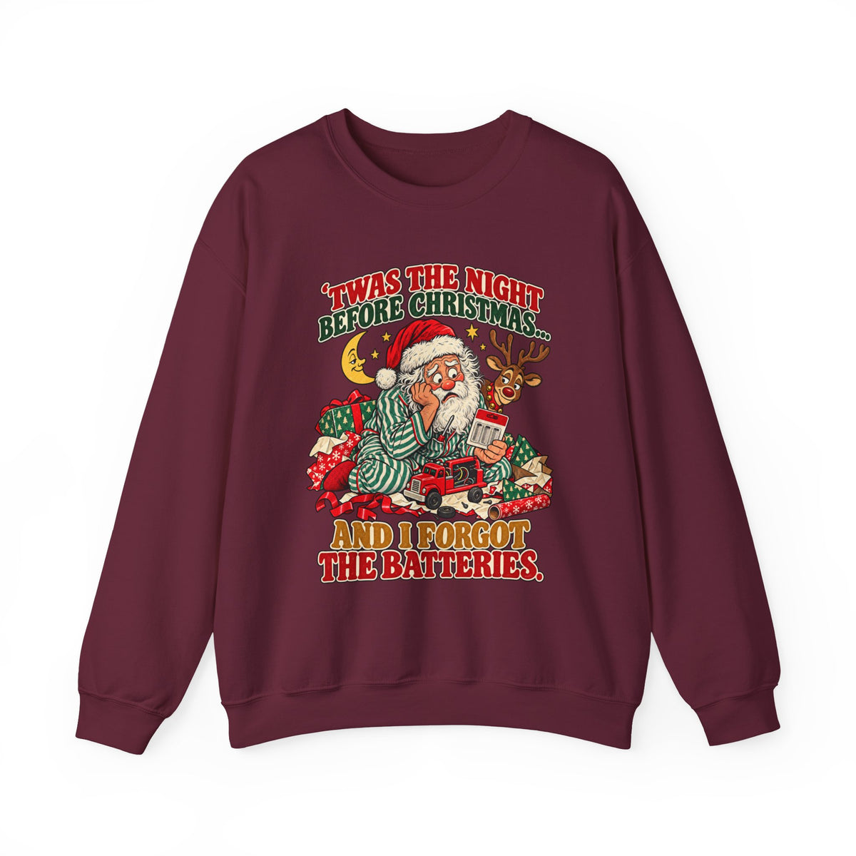 Forget The Batteries Vintage Christmas Sweatshirt