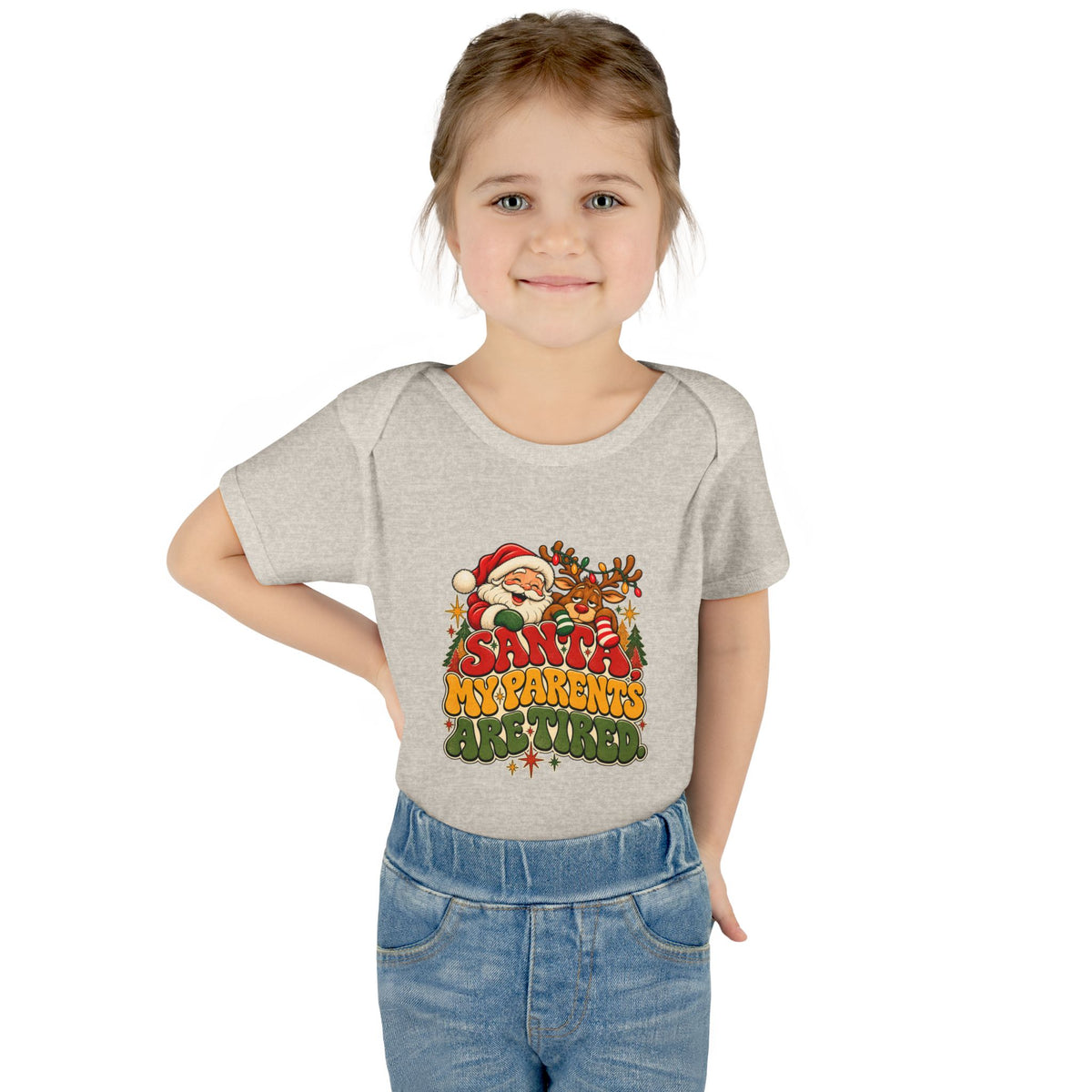 Santa, My Parents are Tired Christmas Bodysuit