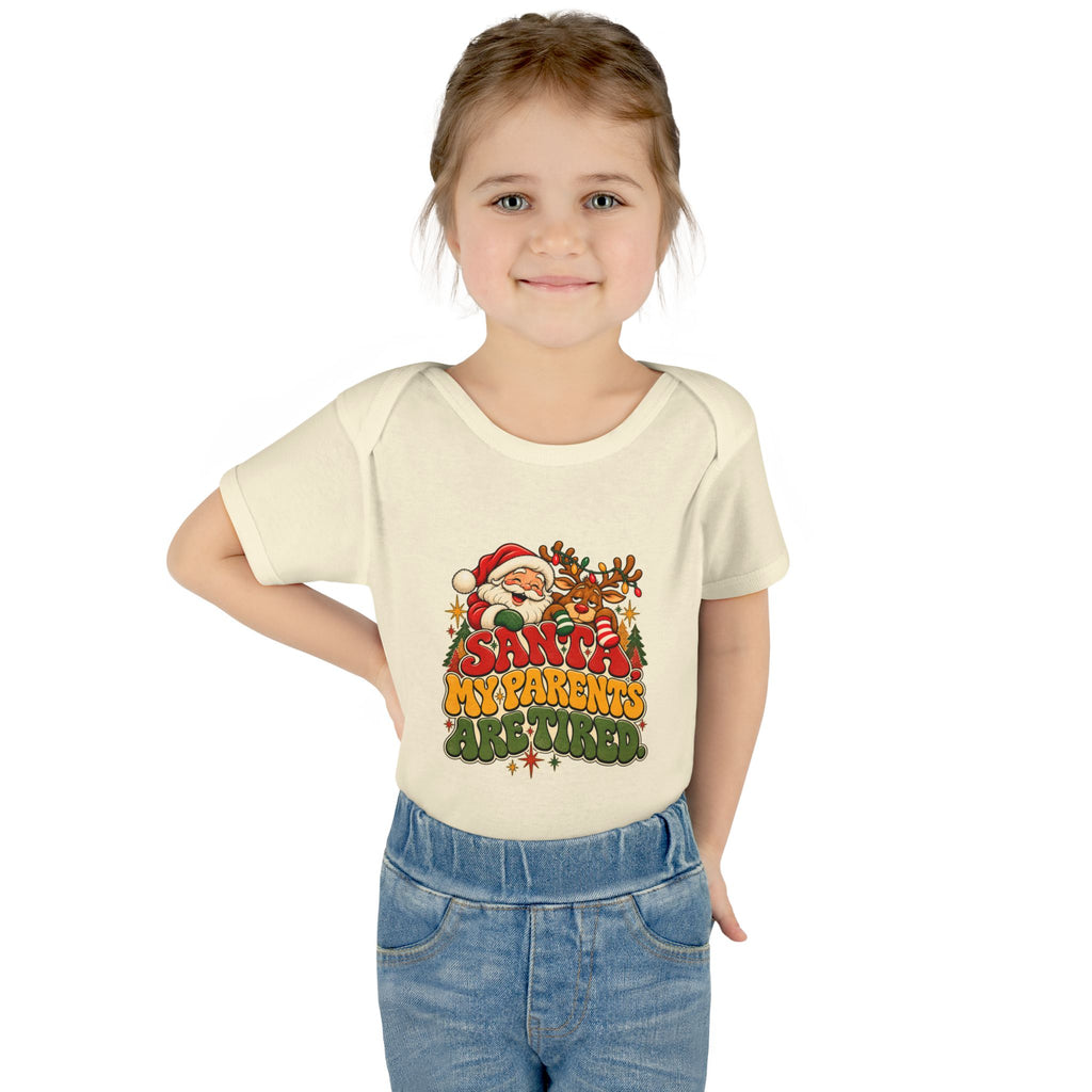 Santa, My Parents are Tired Christmas Bodysuit