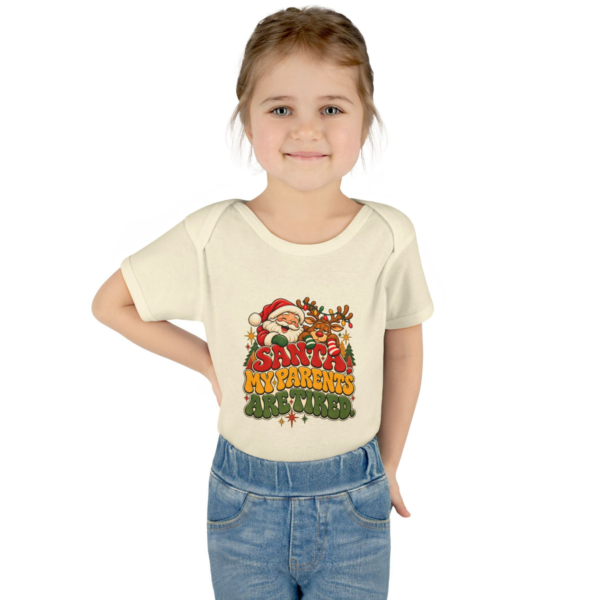 Santa, My Parents are Tired Christmas Bodysuit
