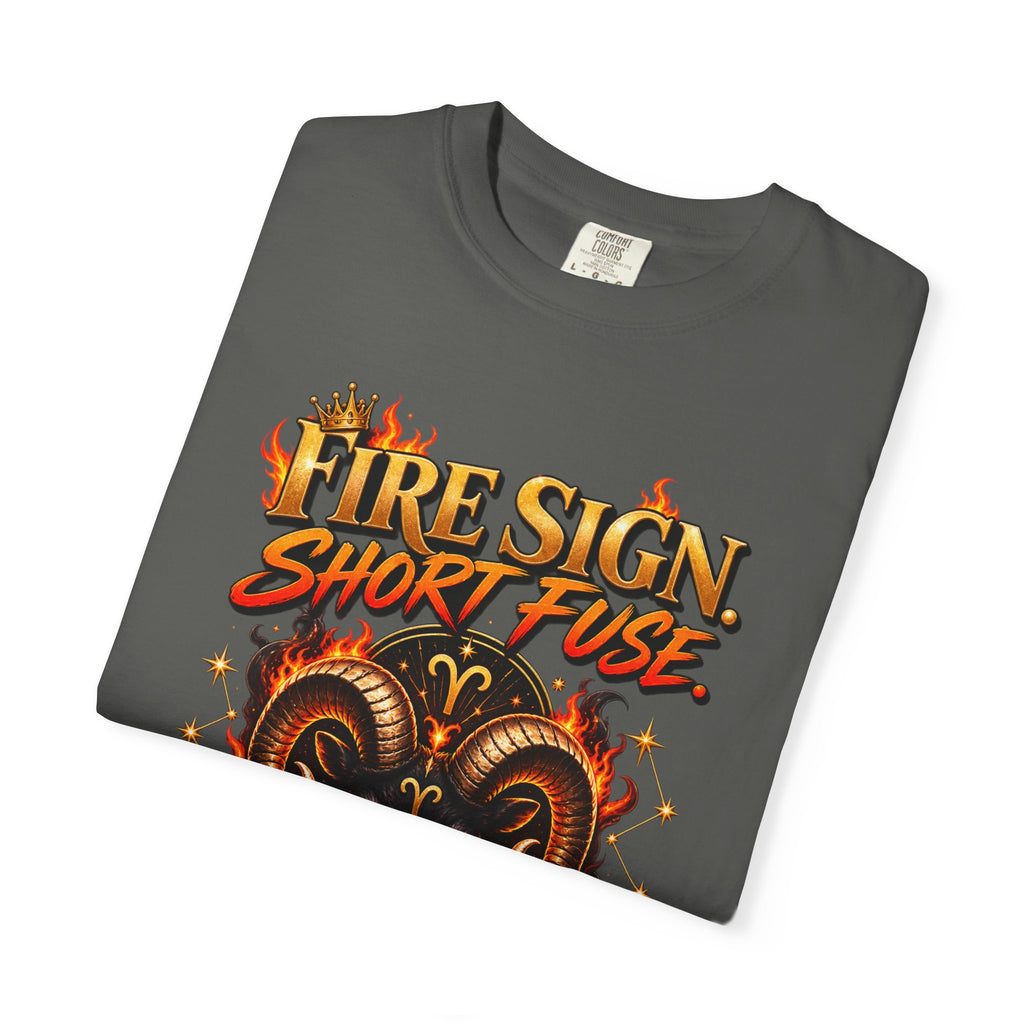 Fire Sign Short Fuse Halloween Shirt, Funny Aries Zodiac Tee, Astrology Lover Gift