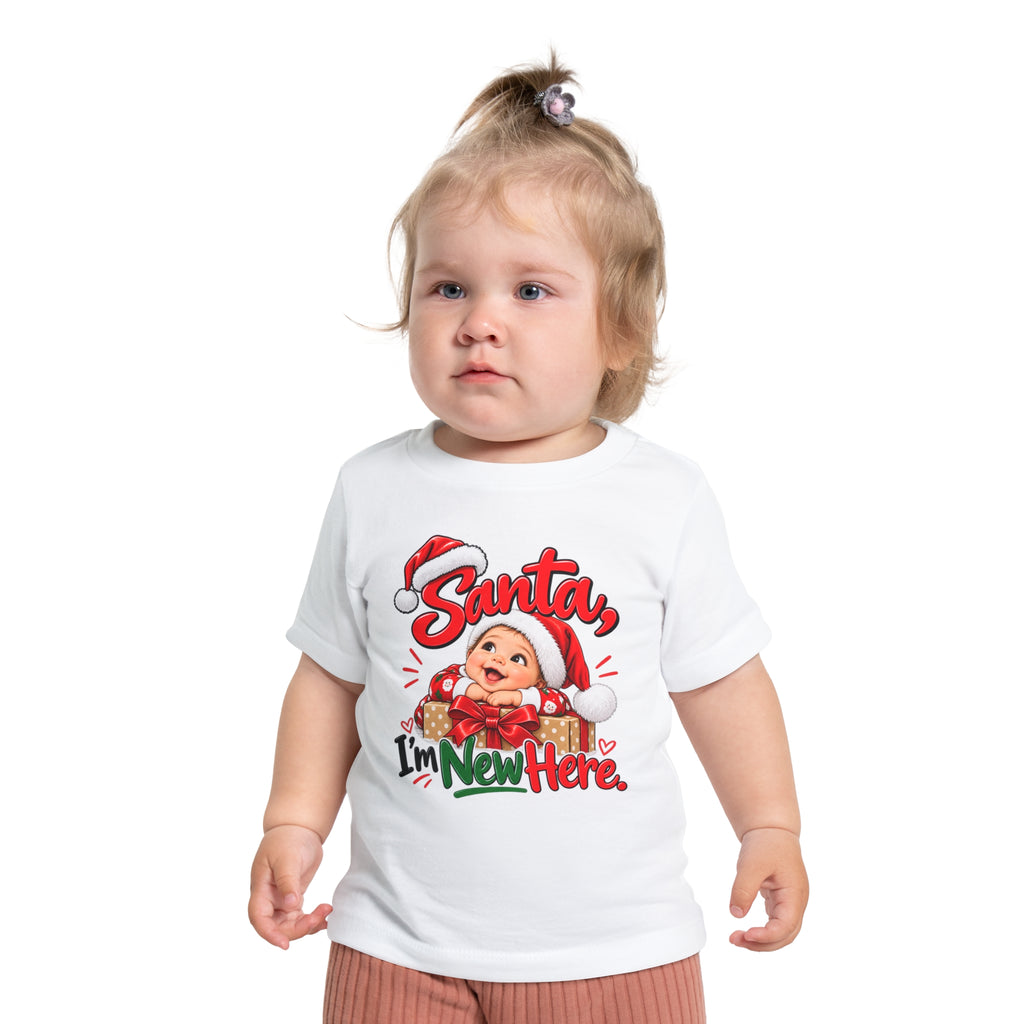 Santa, Im New Here Baby Christmas Shirt I First Christmas Tee