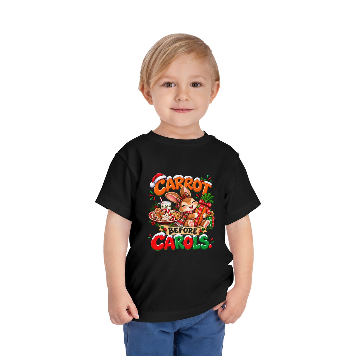 Carrot Before Carol's Toddler  Christmas Shirt