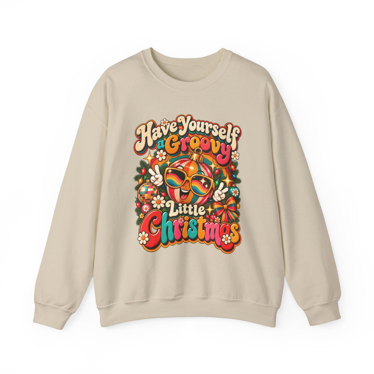 Have Yourself A Groovy Little Christmas Retro Holiday Tee
