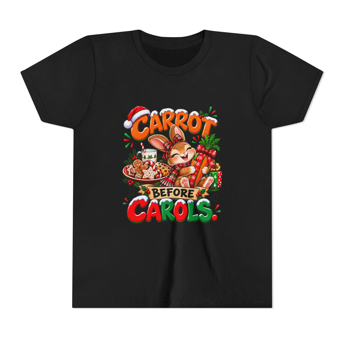 Carrot Before Carol's Kids Christmas Shirt