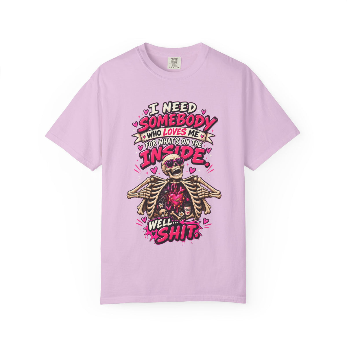 Love Me for What's on the Inside Shirt, Funny Skeleton Halloween Tee, Sarcastic Dating Humor Tee