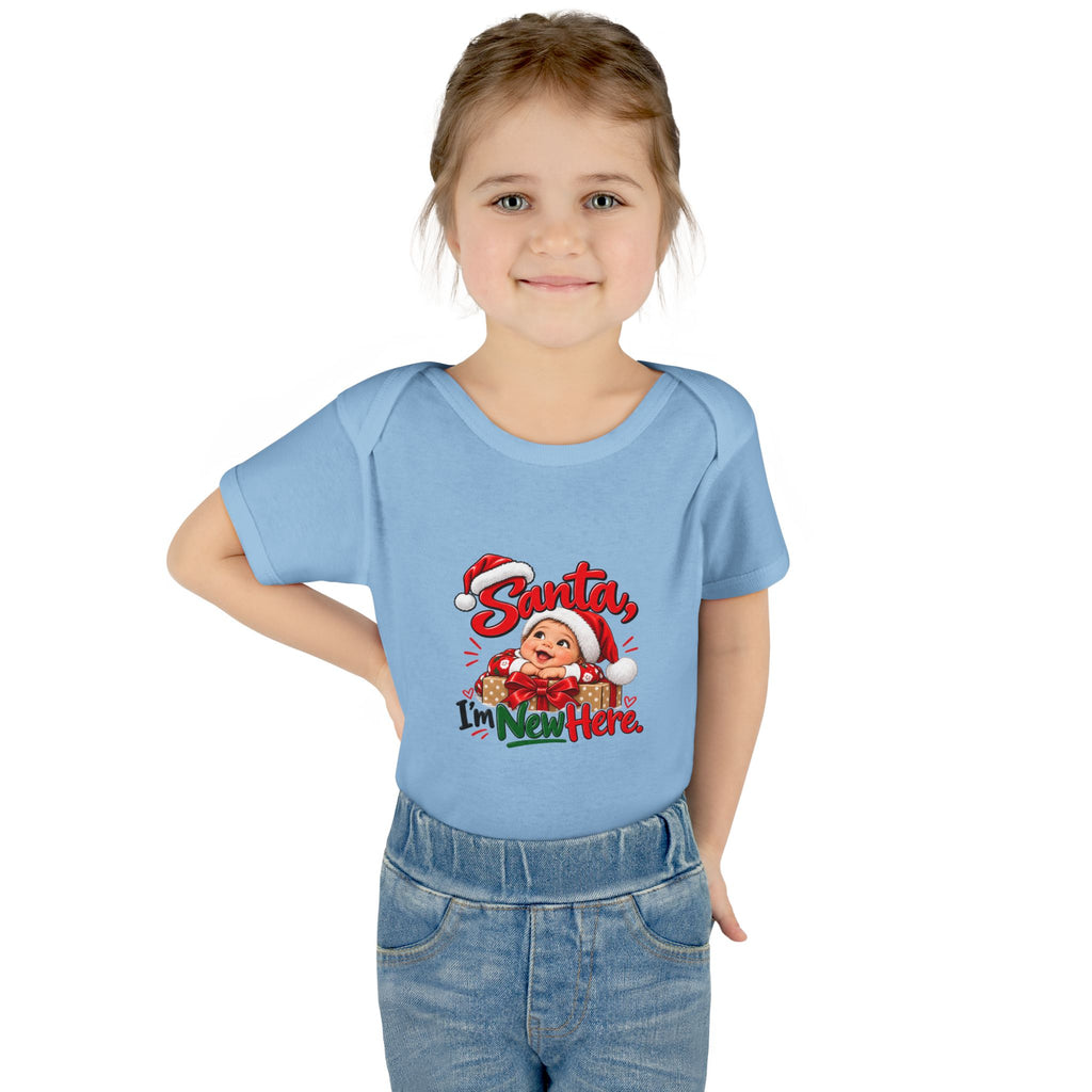 Santa, I'm New Here Baby Christmas Bodysuit
