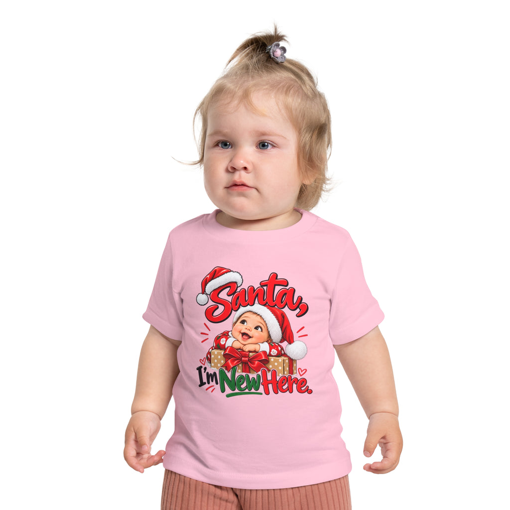 Santa, Im New Here Baby Christmas Shirt I First Christmas Tee