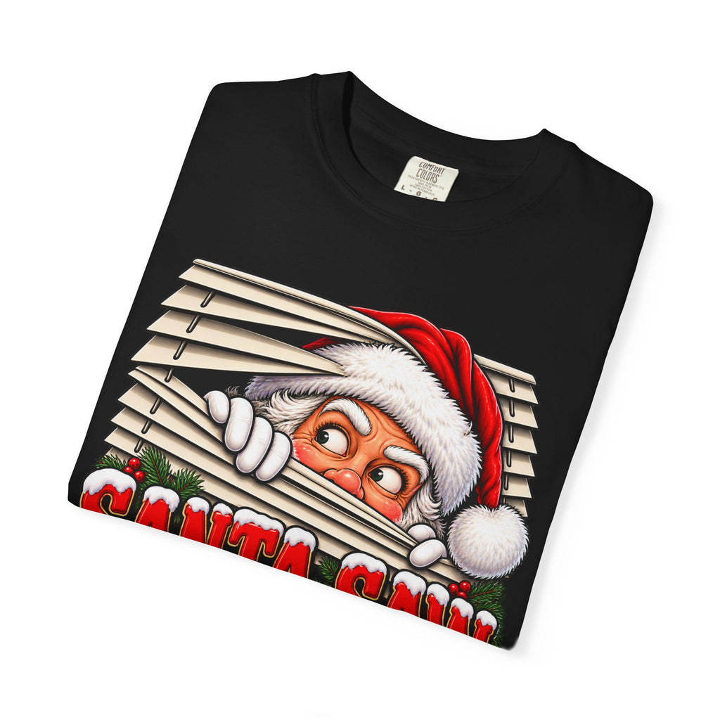 Santa Saw Everything Awkward Christmas Shirt