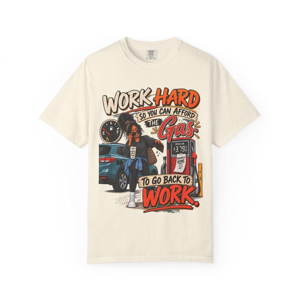 Work Hard So You Can Afford Gas Shirt, Funny Working Woman Tee, Sarcastic Coworker Gift