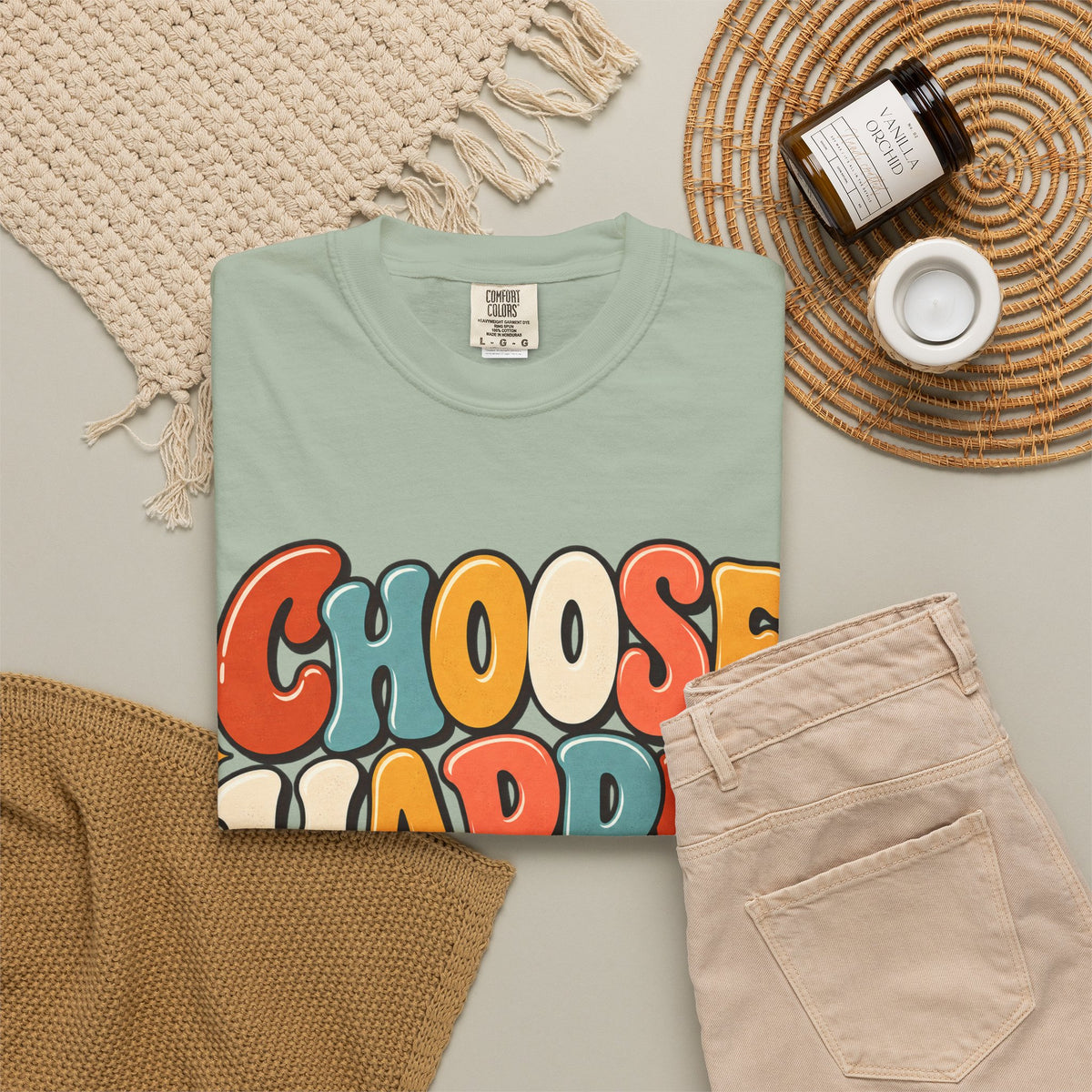 Choose Happy When You Can Shirt, Retro Positive Graphic Tee, Inspirational T-Shirt