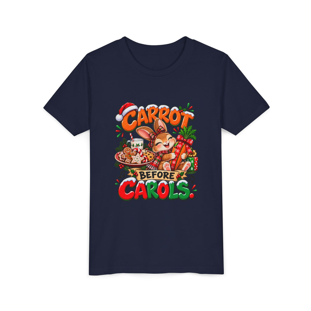 Carrot Before Carol's Kids Christmas Shirt