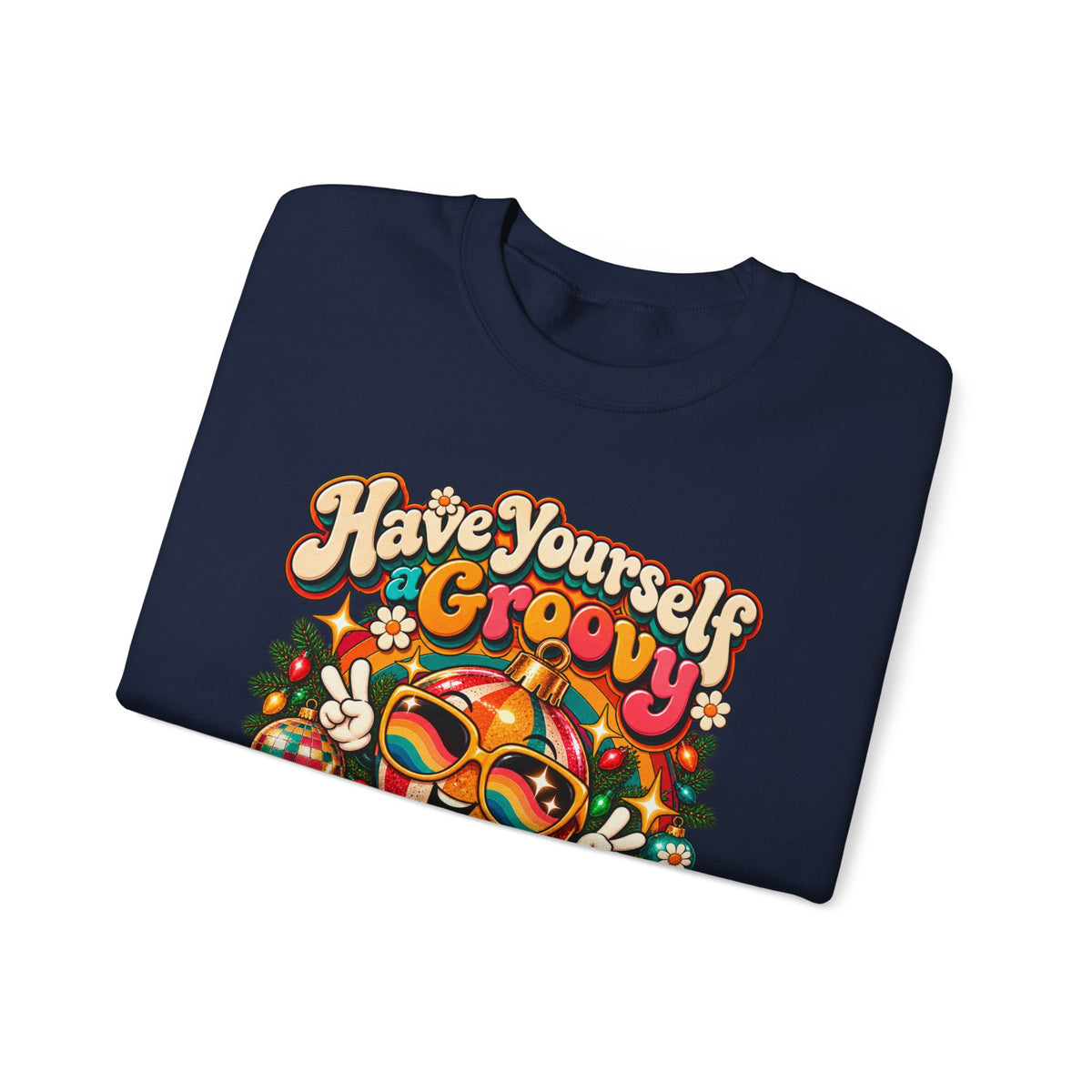 Have Yourself A Groovy Little Christmas Retro Holiday Tee