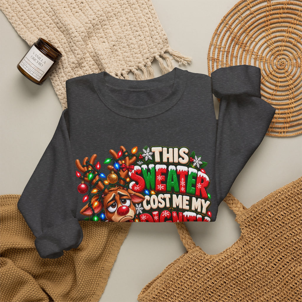 This Sweater Cost Me My Dignity Funny Ugly Christmas Reindeer Sweatshirt