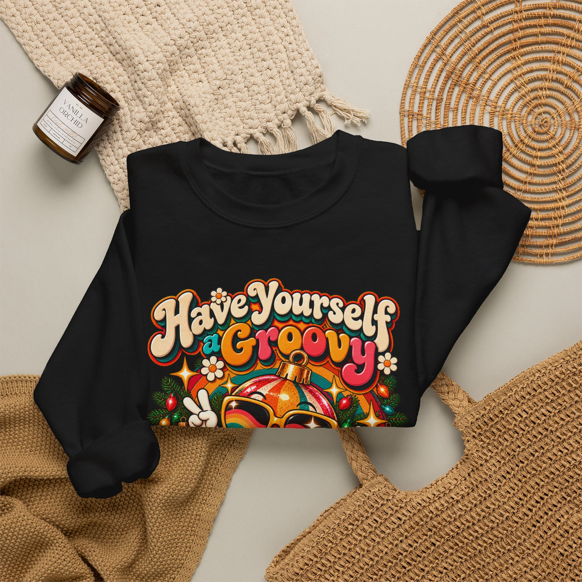 Have Yourself A Groovy Little Christmas Retro Holiday Tee