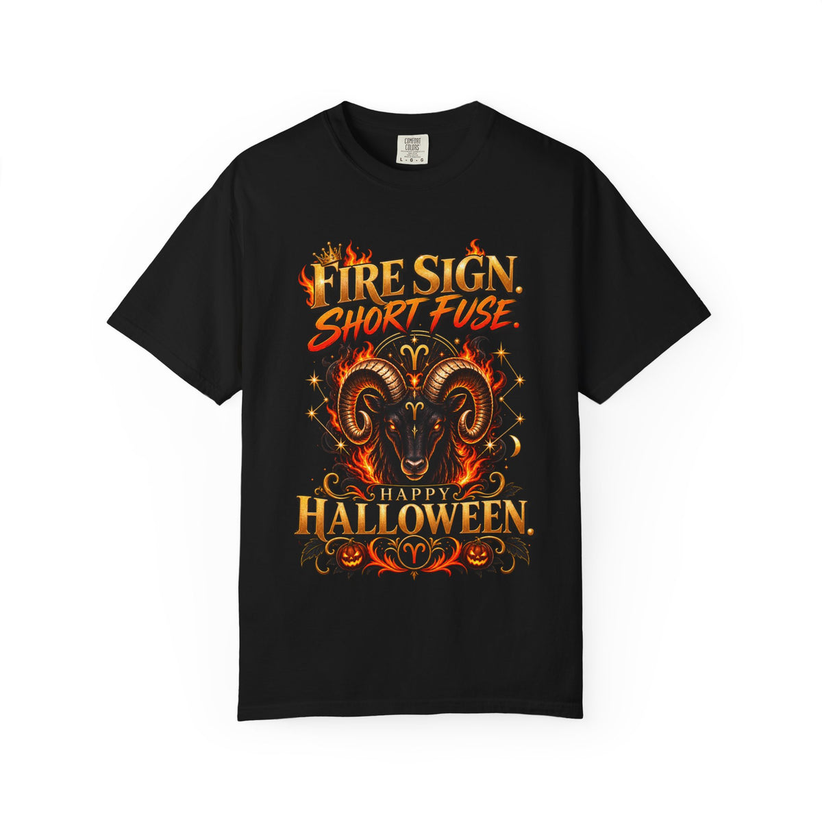 Fire Sign Short Fuse Halloween Shirt, Funny Aries Zodiac Tee, Astrology Lover Gift