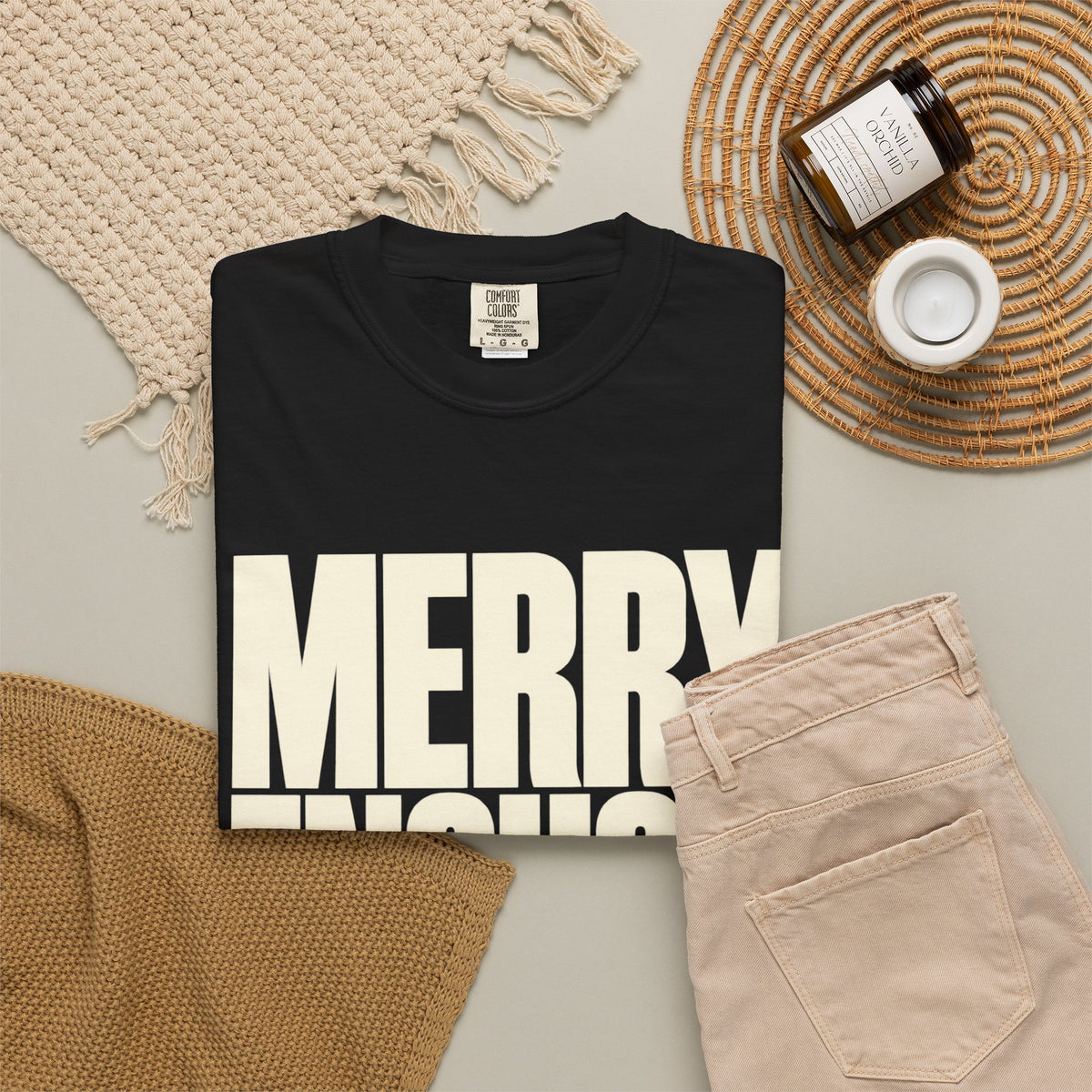 Merry Enough Dont Push it Shirt, Funny Sarcastic Christmas Tee
