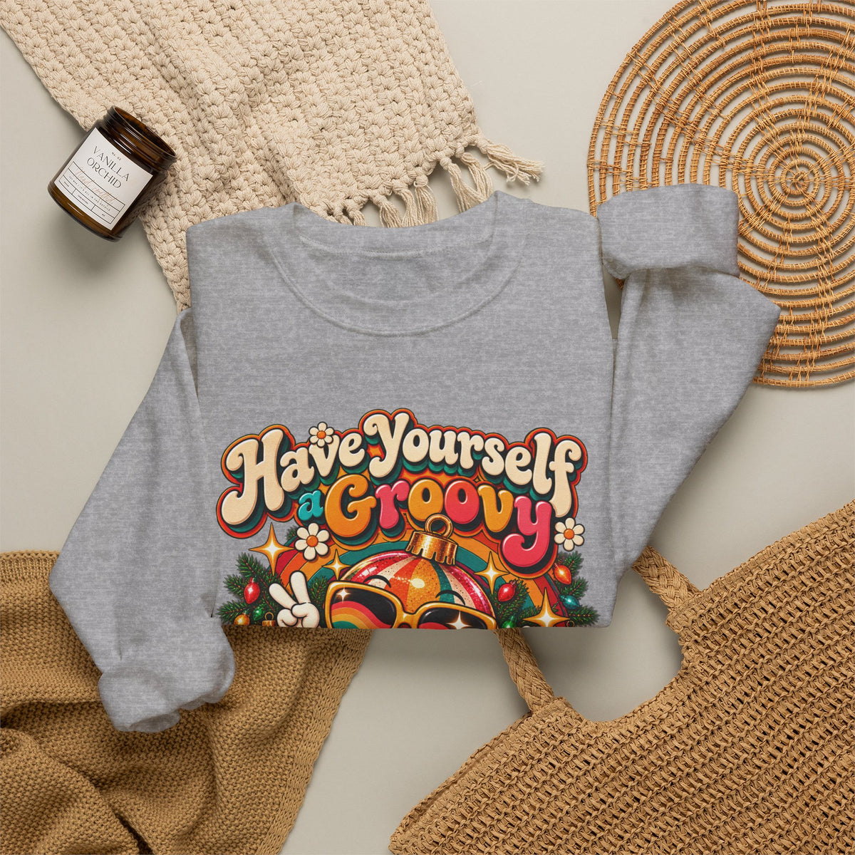 Have Yourself A Groovy Little Christmas Retro Holiday Tee