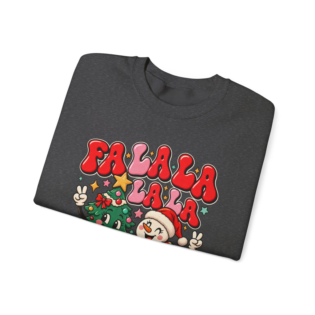 Fa la la- Retro Christmas Tree & Snowman Unisex Sweatshirt