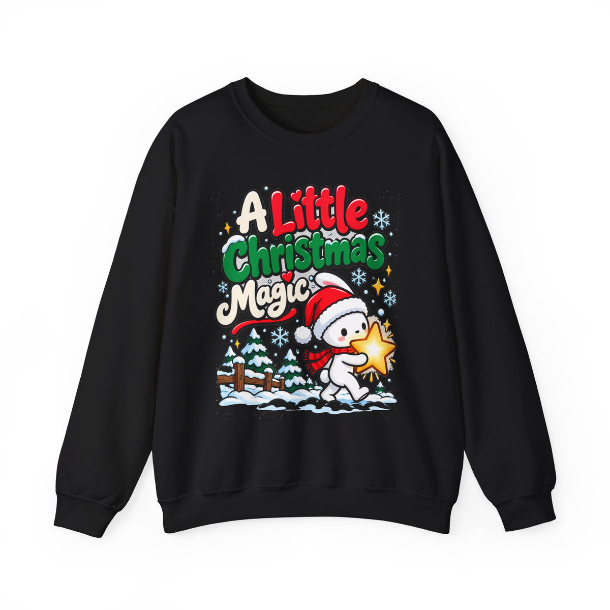 A Little Christmas Magic, Cute Christmas Crewneck Sweatshirt