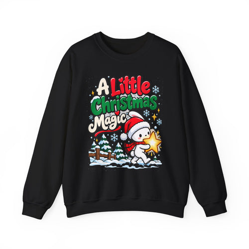 A Little Christmas Magic, Cute Christmas Crewneck Sweatshirt