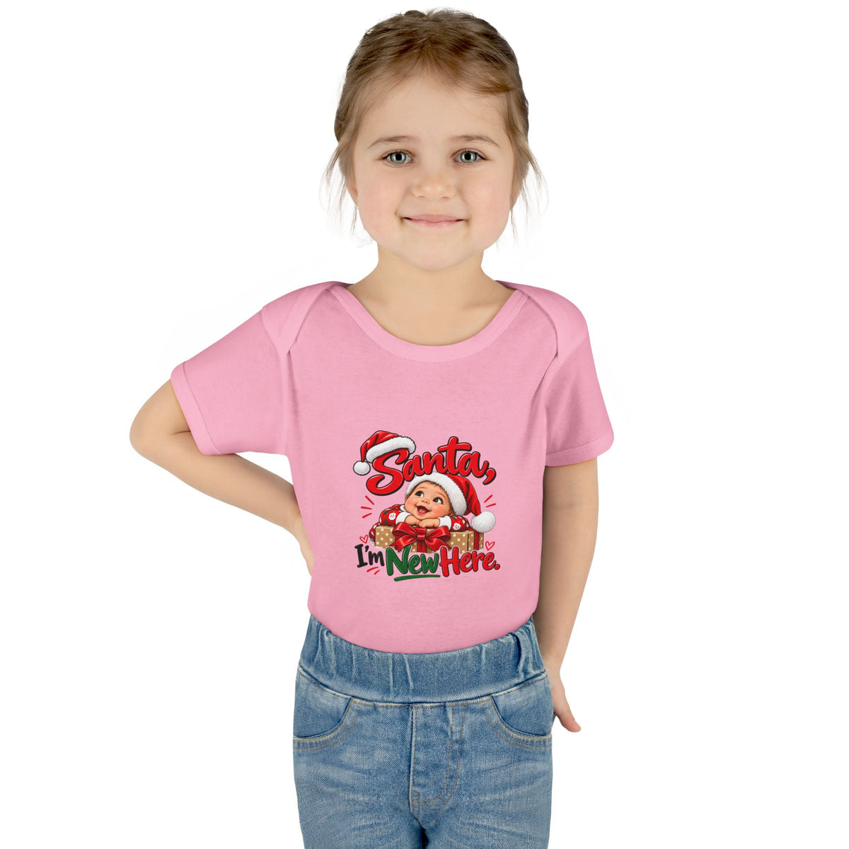 Santa, I'm New Here Baby Christmas Bodysuit